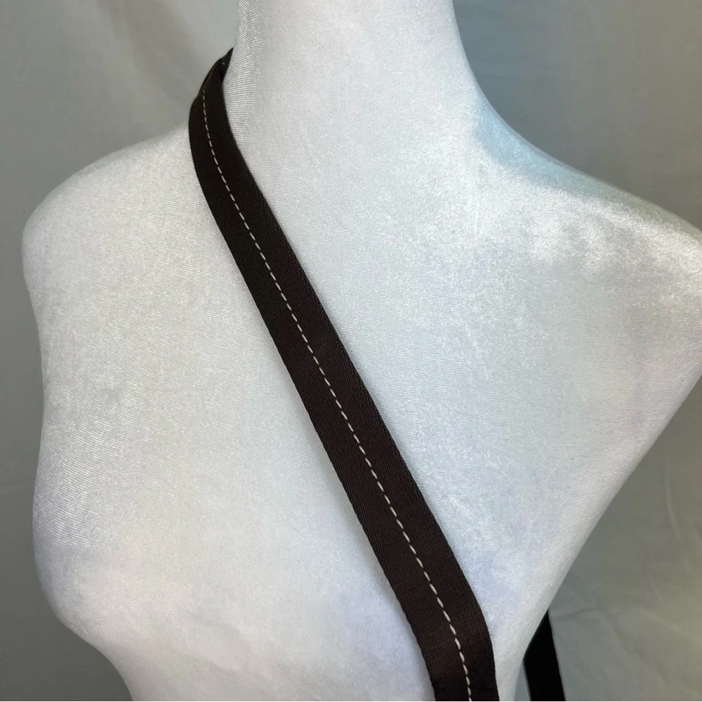 Coach chocolate brown and bronze crossbody with adjustable strap. - Picture 6 of 10